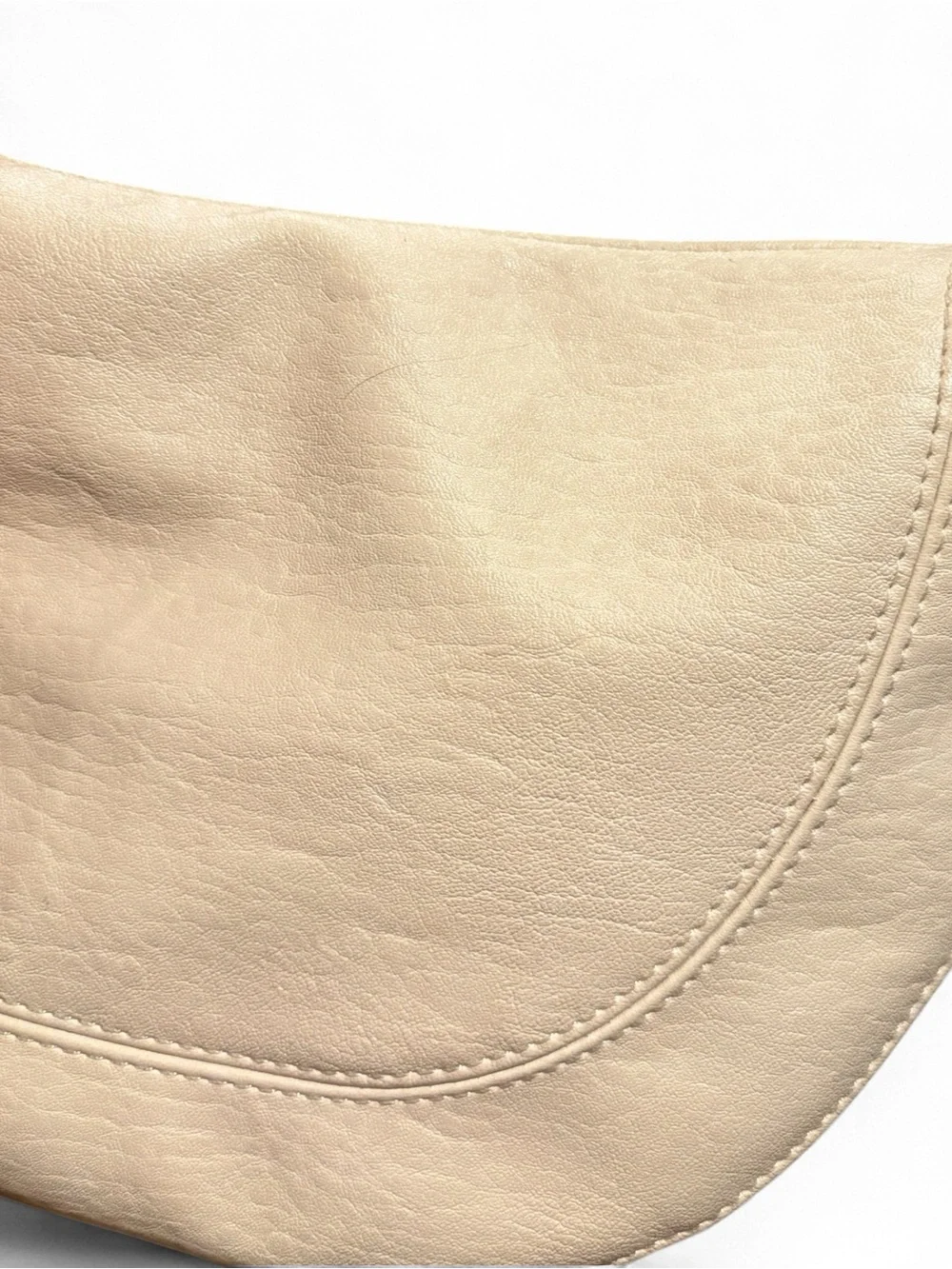 Antik Kraft Noelia Slouchy Hobo Leather Shoulder Crossbody Bag in Bone